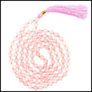 Handmade Gemstone Mala Necklace Meditation Prayer Beads Boho Spiritual